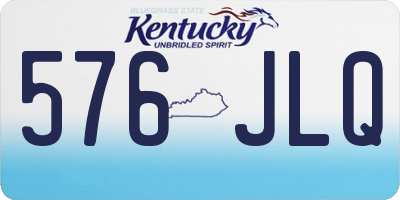 KY license plate 576JLQ