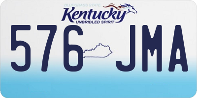 KY license plate 576JMA