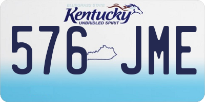 KY license plate 576JME