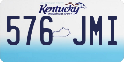 KY license plate 576JMI