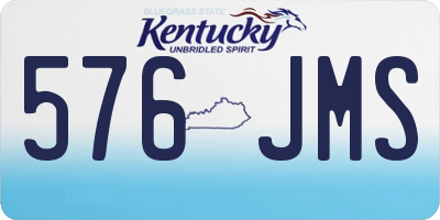 KY license plate 576JMS