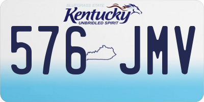 KY license plate 576JMV