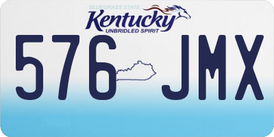 KY license plate 576JMX