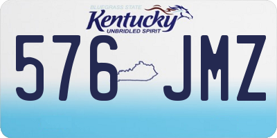 KY license plate 576JMZ
