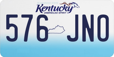 KY license plate 576JNO