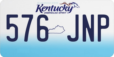 KY license plate 576JNP