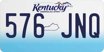 KY license plate 576JNQ