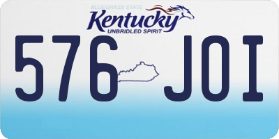 KY license plate 576JOI