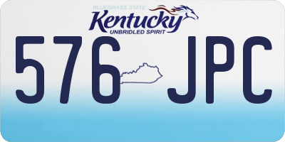 KY license plate 576JPC