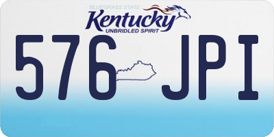 KY license plate 576JPI