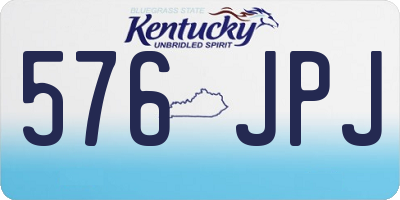 KY license plate 576JPJ