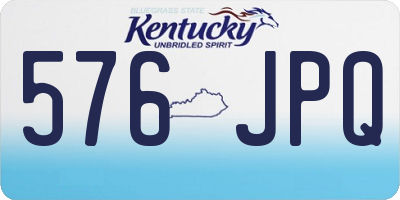KY license plate 576JPQ