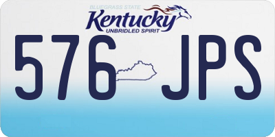 KY license plate 576JPS