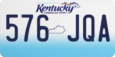 KY license plate 576JQA