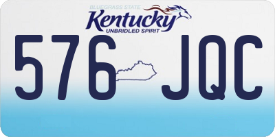 KY license plate 576JQC