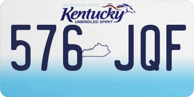 KY license plate 576JQF
