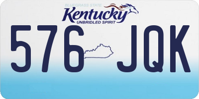 KY license plate 576JQK