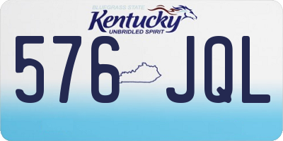 KY license plate 576JQL