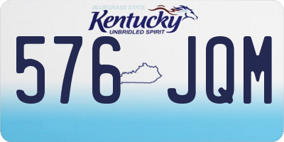 KY license plate 576JQM