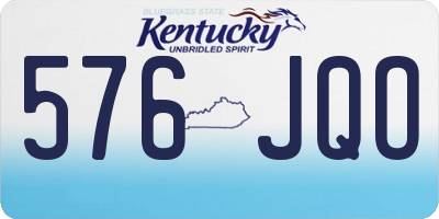 KY license plate 576JQO