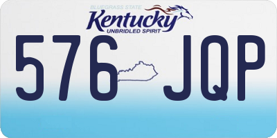KY license plate 576JQP