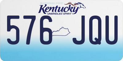 KY license plate 576JQU