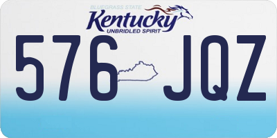 KY license plate 576JQZ