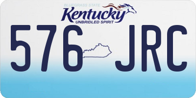 KY license plate 576JRC