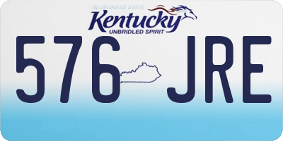 KY license plate 576JRE