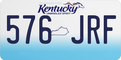 KY license plate 576JRF