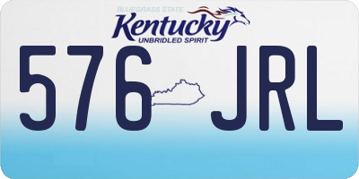 KY license plate 576JRL