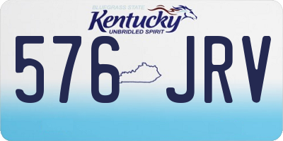 KY license plate 576JRV