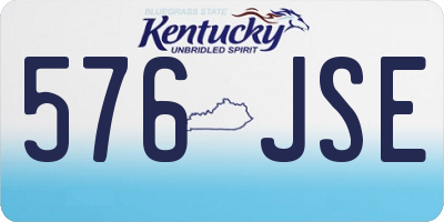 KY license plate 576JSE
