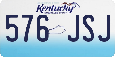 KY license plate 576JSJ