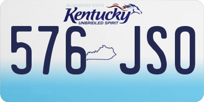 KY license plate 576JSO