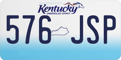 KY license plate 576JSP