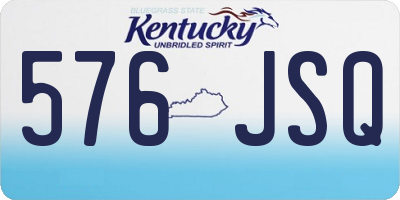 KY license plate 576JSQ
