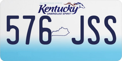 KY license plate 576JSS