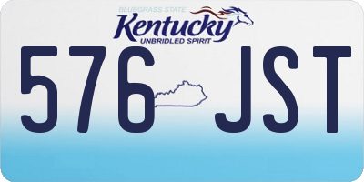 KY license plate 576JST