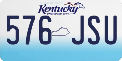 KY license plate 576JSU