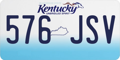 KY license plate 576JSV