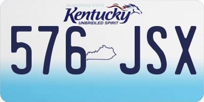 KY license plate 576JSX