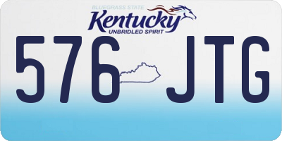 KY license plate 576JTG