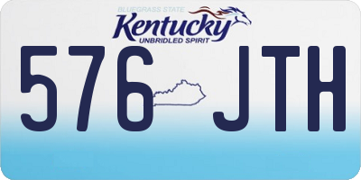 KY license plate 576JTH