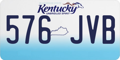 KY license plate 576JVB