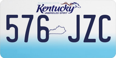 KY license plate 576JZC