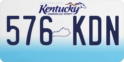 KY license plate 576KDN