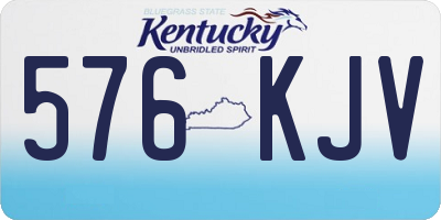 KY license plate 576KJV
