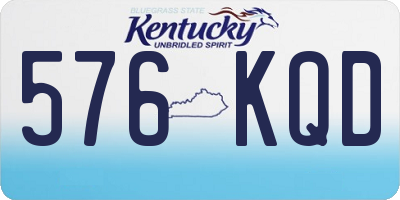 KY license plate 576KQD