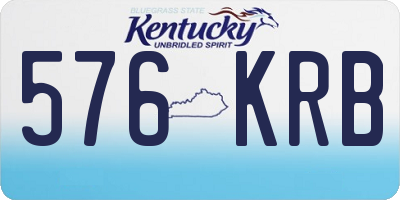 KY license plate 576KRB